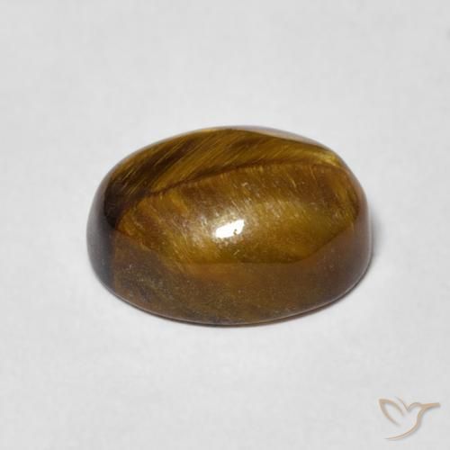 Œil de tigre Brun moyen naturelle ovale, 3.30 ct, Opaque