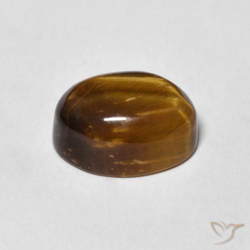 Œil de tigre Marron jaunâtre naturelle ovale, 4.27 ct, Opaque