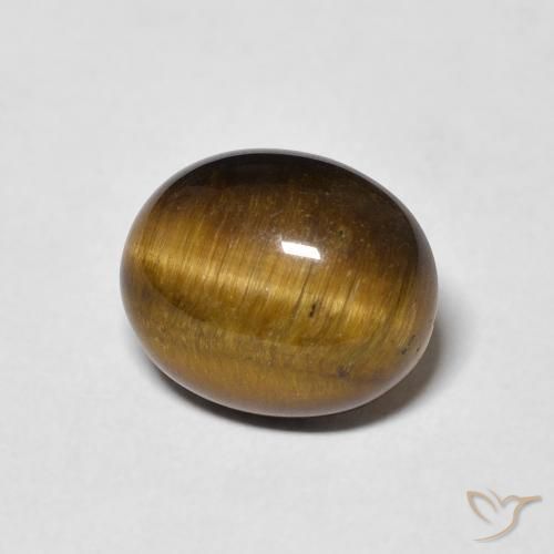 Œil de tigre Brun moyen naturelle ovale, 3.79 ct, Opaque
