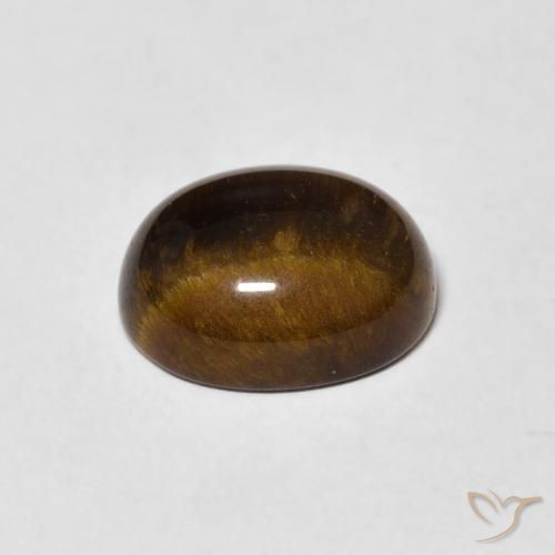 Œil de tigre Brun moyen naturelle ovale, 3.79 ct, Opaque