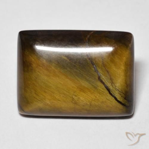 12.60ct Naturel Marron jaunâtre Œil de tigre, Baquette, Opaque