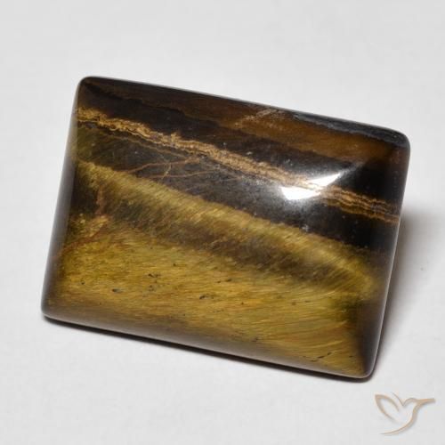 Œil de tigre Marron chaud naturelle Baquette, 12.30 ct, Opaque