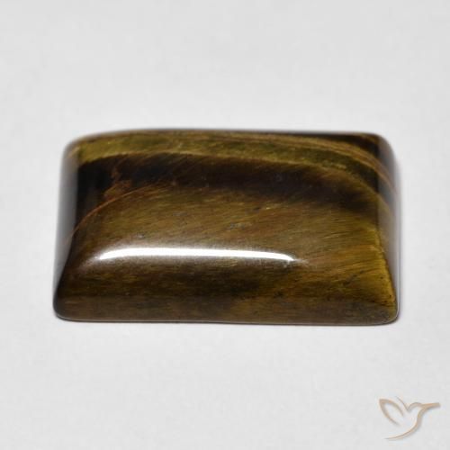Œil de tigre Marron chaud naturelle Baquette, 12.30 ct, Opaque