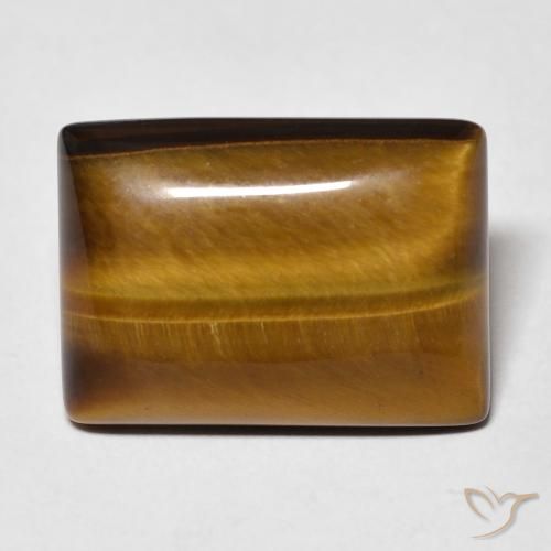 11.48ct Naturel Brun doré Œil de tigre, Baquette, Opaque