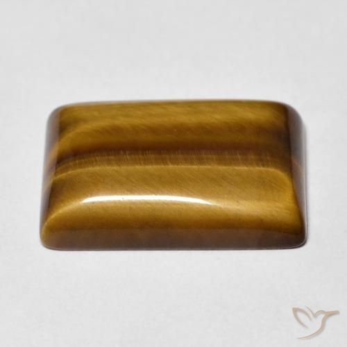 Œil de tigre Brun doré naturelle Baquette, 11.48 ct, Opaque