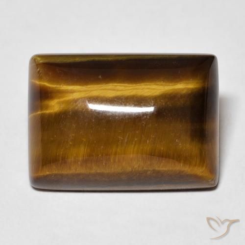 12.65ct Naturel Brun doré Œil de tigre, Baquette, Opaque