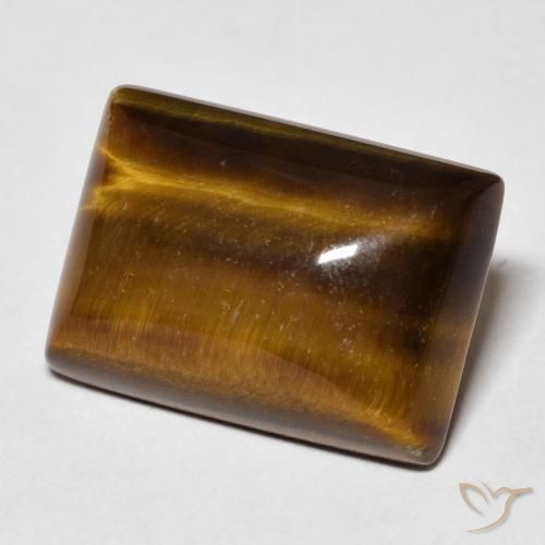 Œil de tigre Brun doré naturelle Baquette, 12.65 ct, Opaque