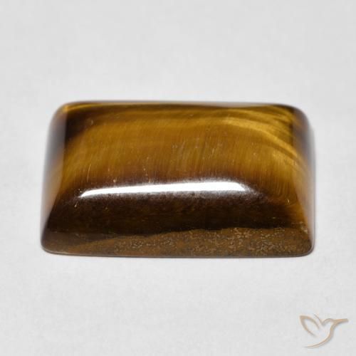 Œil de tigre Brun doré naturelle Baquette, 12.65 ct, Opaque