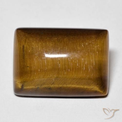 13.64ct Naturel Marron chaud Œil de tigre, Baquette, Opaque