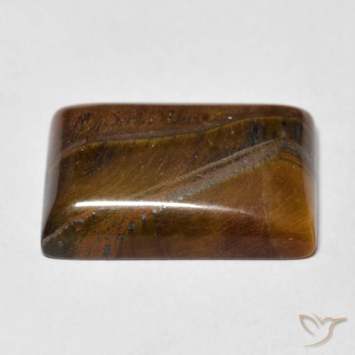 Œil de tigre Brun doré naturelle Baquette, 12.94 ct, Opaque