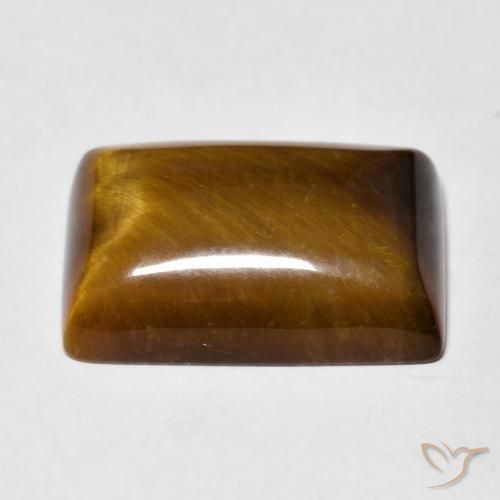 Œil de tigre Brun doré naturelle Baquette, 13.42 ct, Opaque