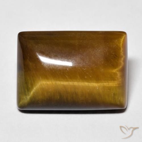 13.48ct Naturel Brun doré Œil de tigre, Baquette, Opaque