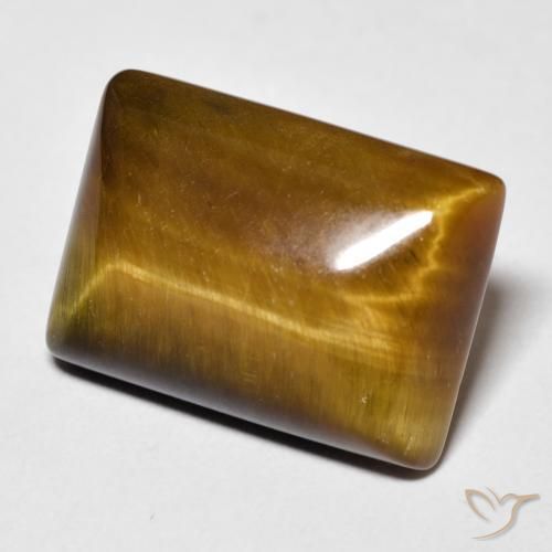 Œil de tigre Brun doré naturelle Baquette, 13.48 ct, Opaque