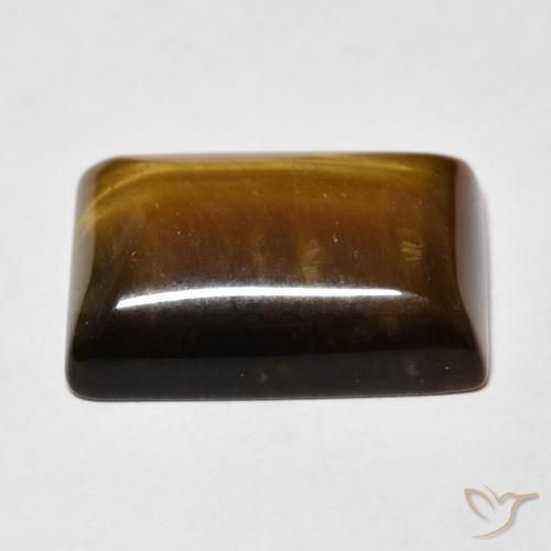 Œil de tigre Brun doré naturelle Baquette, 13.48 ct, Opaque
