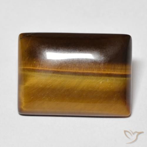 10.72ct Naturel Marron chaud Œil de tigre, Baquette, Opaque