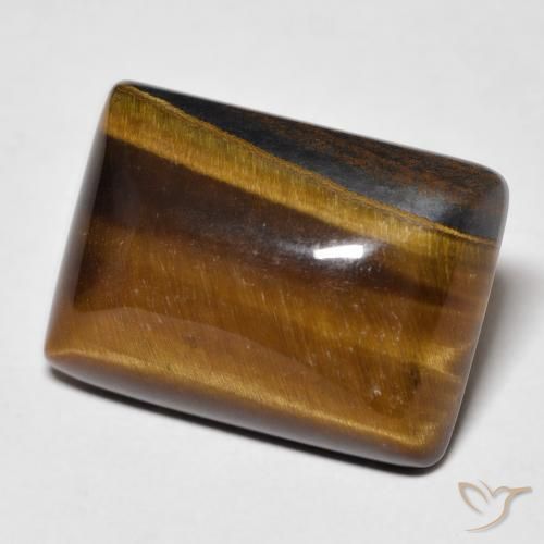 Œil de tigre Medium Light-Brown naturelle Baquette, 14.98 ct, Opaque
