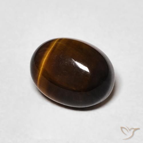 Œil de tigre Marron chaud naturelle ovale, 2.04 ct, Opaque