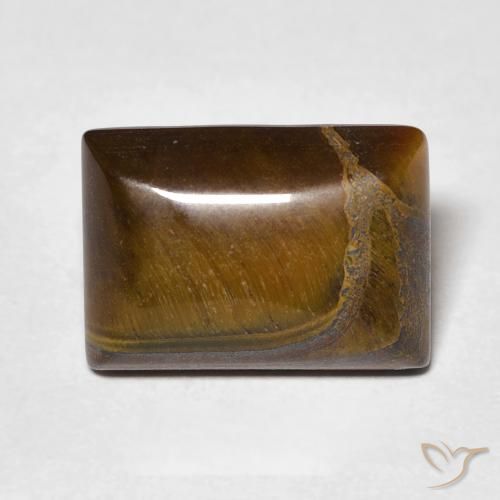 7.10ct Naturel Brun doré Œil de tigre, Baquette, Opaque