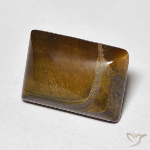 Œil de tigre Brun doré naturelle Baquette, 7.10 ct, Opaque