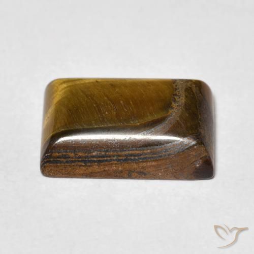 Œil de tigre Brun doré naturelle Baquette, 7.10 ct, Opaque
