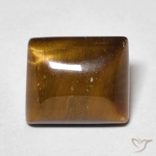 6.38ct Naturel Marron chaud Œil de tigre, Baquette, Opaque