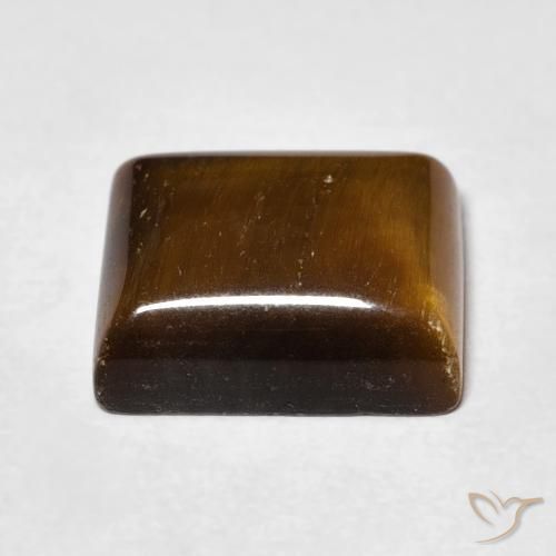 Œil de tigre Marron chaud naturelle Baquette, 6.38 ct, Opaque