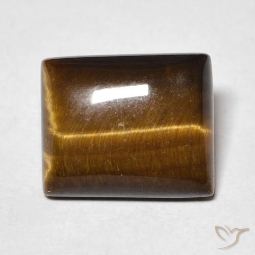 5.71ct Naturel Marron chaud Œil de tigre, Baquette, Opaque