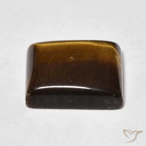 Œil de tigre Marron chaud naturelle Baquette, 5.71 ct, Opaque