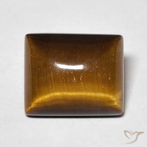 6.47ct Naturel Brun doré Œil de tigre, Baquette, Opaque