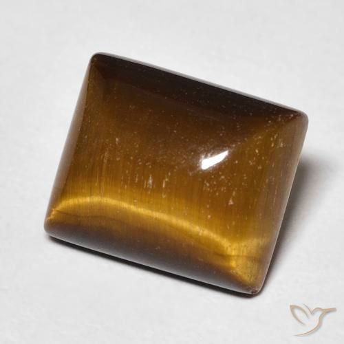 Œil de tigre Brun doré naturelle Baquette, 6.47 ct, Opaque