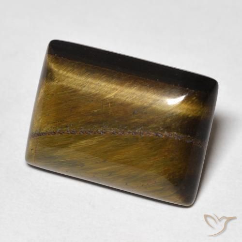 Œil de tigre Brun moyen naturelle Baquette, 12.70 ct, Opaque