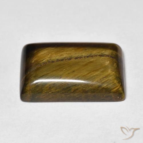 Œil de tigre Brun moyen naturelle Baquette, 12.70 ct, Opaque