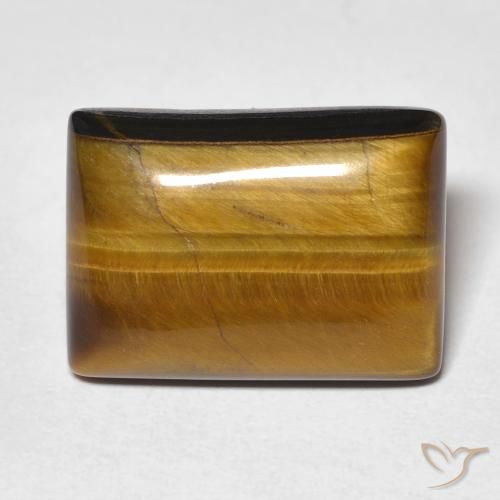 13.82ct Naturel Marron chaud Œil de tigre, Baquette, Opaque