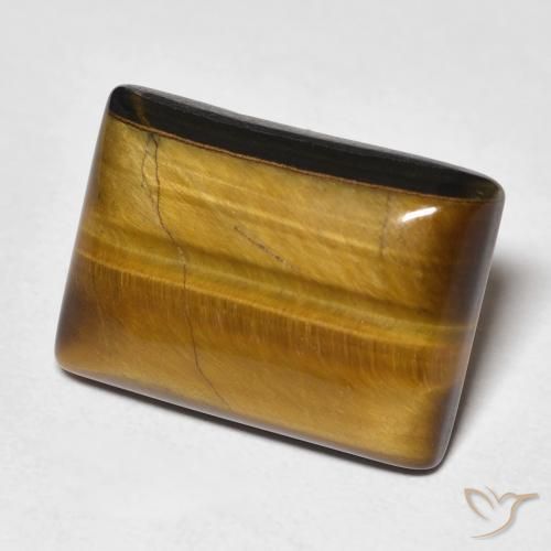 Œil de tigre Marron chaud naturelle Baquette, 13.82 ct, Opaque