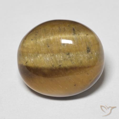 8.25ct Naturel Brun doré Œil de tigre, ovale, Opaque