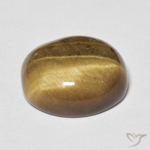 Œil de tigre Brun doré naturelle ovale, 8.25 ct, Opaque