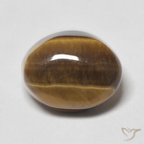 6.70ct Naturel Brun moyen Œil de tigre, ovale, Opaque