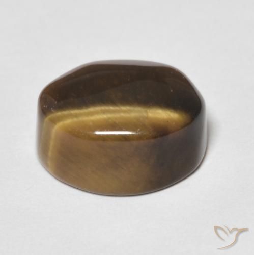 Œil de tigre Brun moyen naturelle ovale, 6.70 ct, Opaque