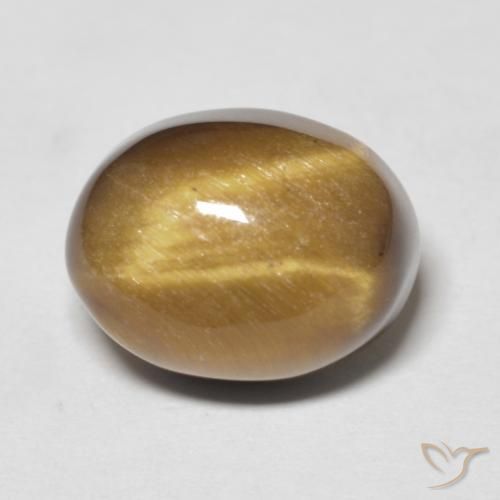 6.90ct Naturel Brun moyen Œil de tigre, ovale, Opaque