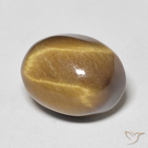Œil de tigre Brun moyen naturelle ovale, 6.90 ct, Opaque