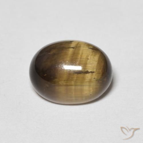 1.97ct Naturel Marron jaunâtre Œil de tigre, ovale, Opaque