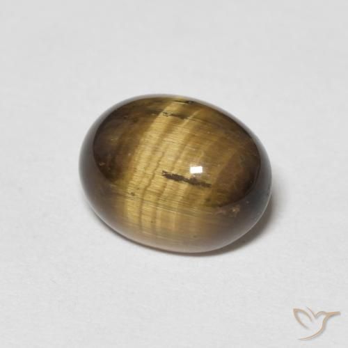 Œil de tigre Marron jaunâtre naturelle ovale, 1.97 ct, Opaque