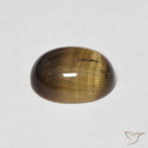 Œil de tigre Marron jaunâtre naturelle ovale, 1.97 ct, Opaque