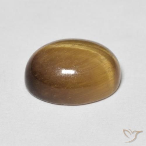 Œil de tigre Marron chaud naturelle ovale, 3.12 ct, Opaque