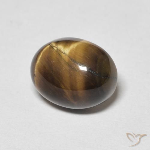 Œil de tigre Marron jaunâtre naturelle ovale, 2.43 ct, Opaque