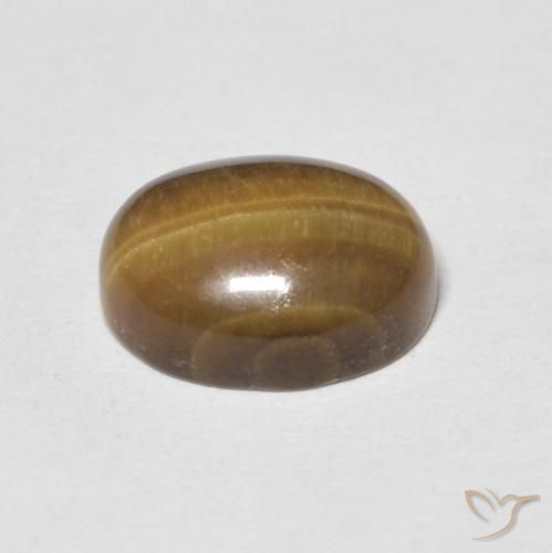 Œil de tigre Marron jaunâtre naturelle ovale, 3.02 ct, Opaque
