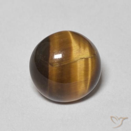 Œil de tigre Marron jaunâtre naturelle Tour, 1.64 ct, Opaque
