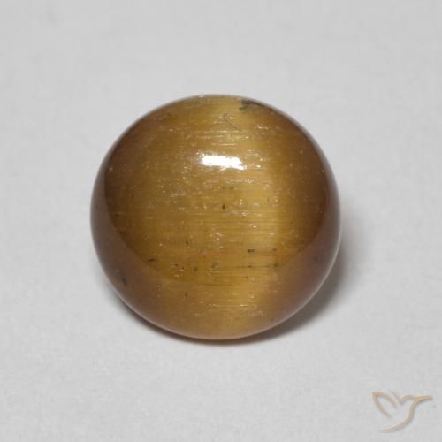 1.54ct Naturel Marron jaunâtre Œil de tigre, Tour, Opaque
