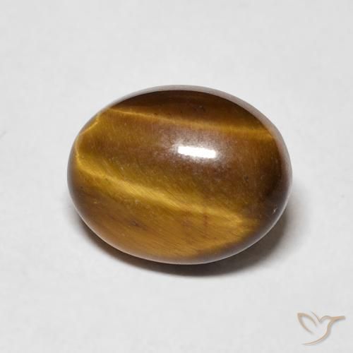 3.09ct Naturel Brun moyen Œil de tigre, ovale, Opaque