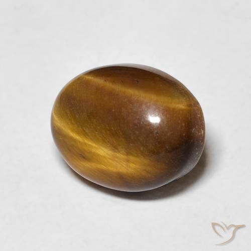 Œil de tigre Brun moyen naturelle ovale, 3.09 ct, Opaque